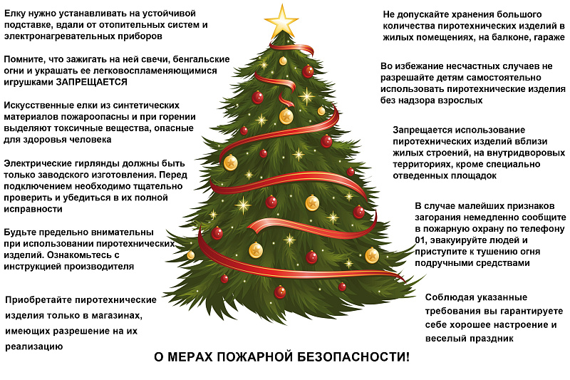 О мерах пожарной безопасности в Новый год и Рождество